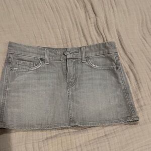 Citizens Of Humanity Light Gray Denim Mini Skirt